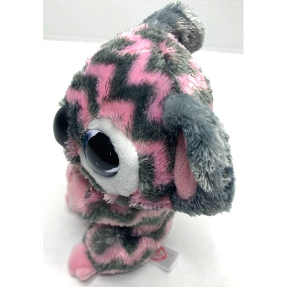 Ty Beanie Boos Chevron Pink Gray Koala Bear 5 in Tall Stuffed Plush Animal Toy - Picture 2 of 5